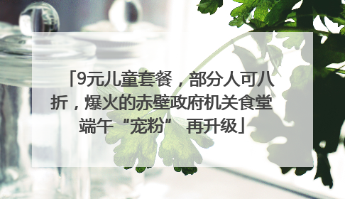 9元儿童套餐，部分人可八折，爆火的赤壁政府机关食堂端午“宠粉” 再升级