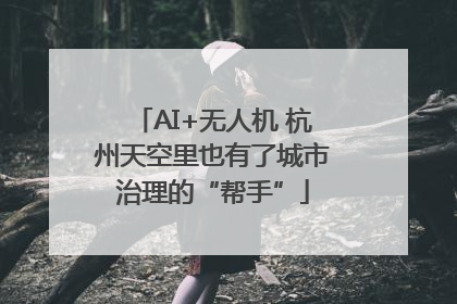 AI+无人机 杭州天空里也有了城市治理的“帮手”
