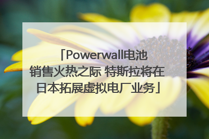 Powerwall电池销售火热之际 特斯拉将在日本拓展虚拟电厂业务
